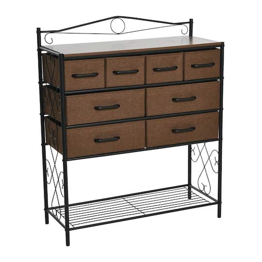 Household Essentials Victoria 8-Drawer Dresser with Shelf